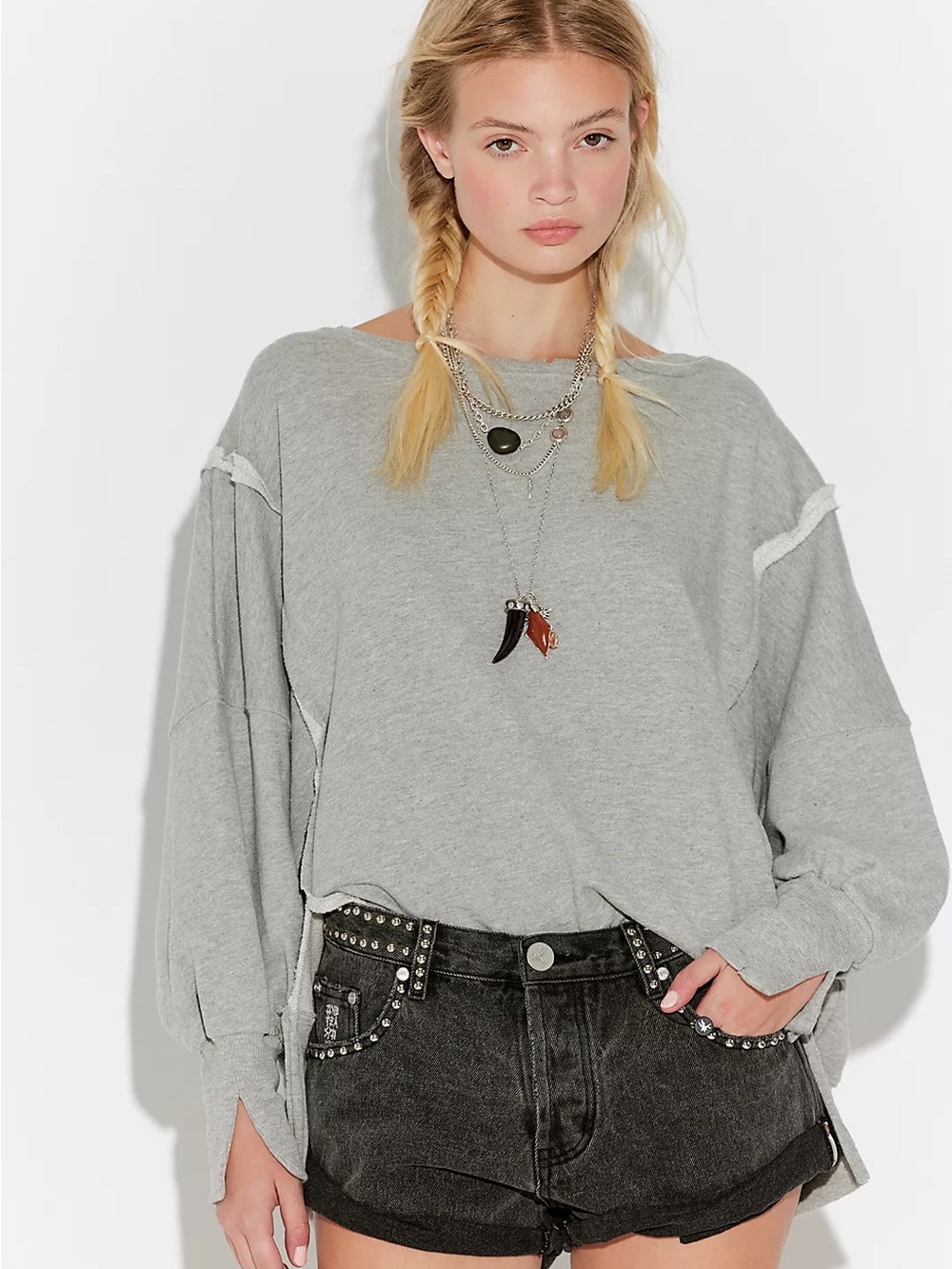 size xs free people we the free camden sweatshirt